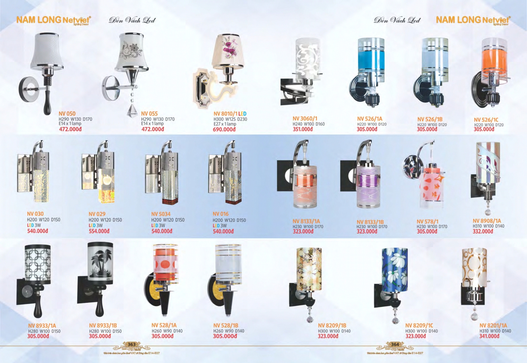 Bảng giá đèn trang trí Nam Long